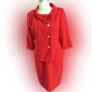 Talbots Classic Red Skirt Set